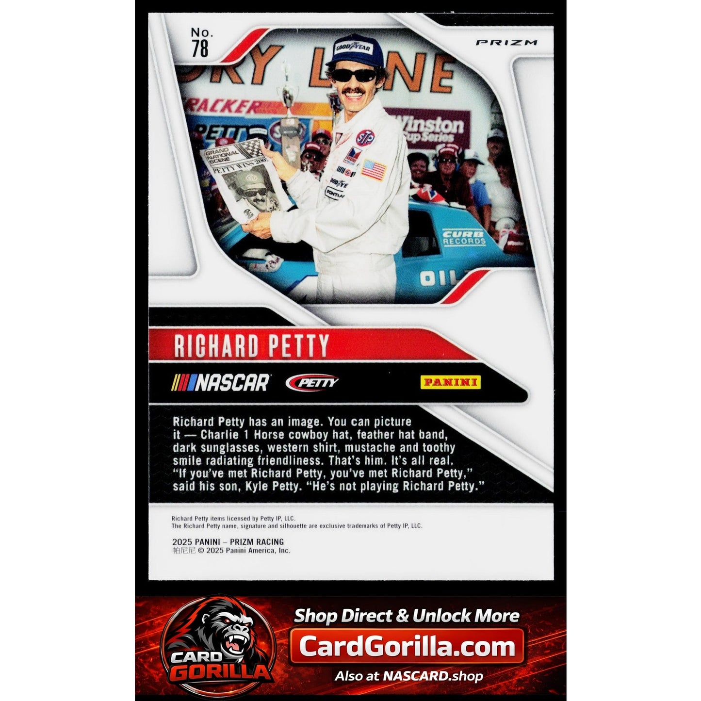 2025 Panini Prizm #78 Richard Petty White Sparkle