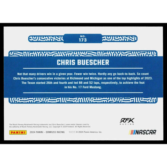 2024 Donruss #173 Chris Buescher Lime Green #/149