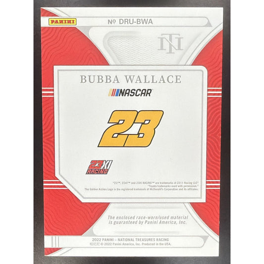 2022 Panini National Treasures Bubba Wallace Dual Race Used Firesuits /49