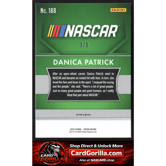 2025 Panini Prizm #188 Danica Patrick Gold Shimmer #3/3