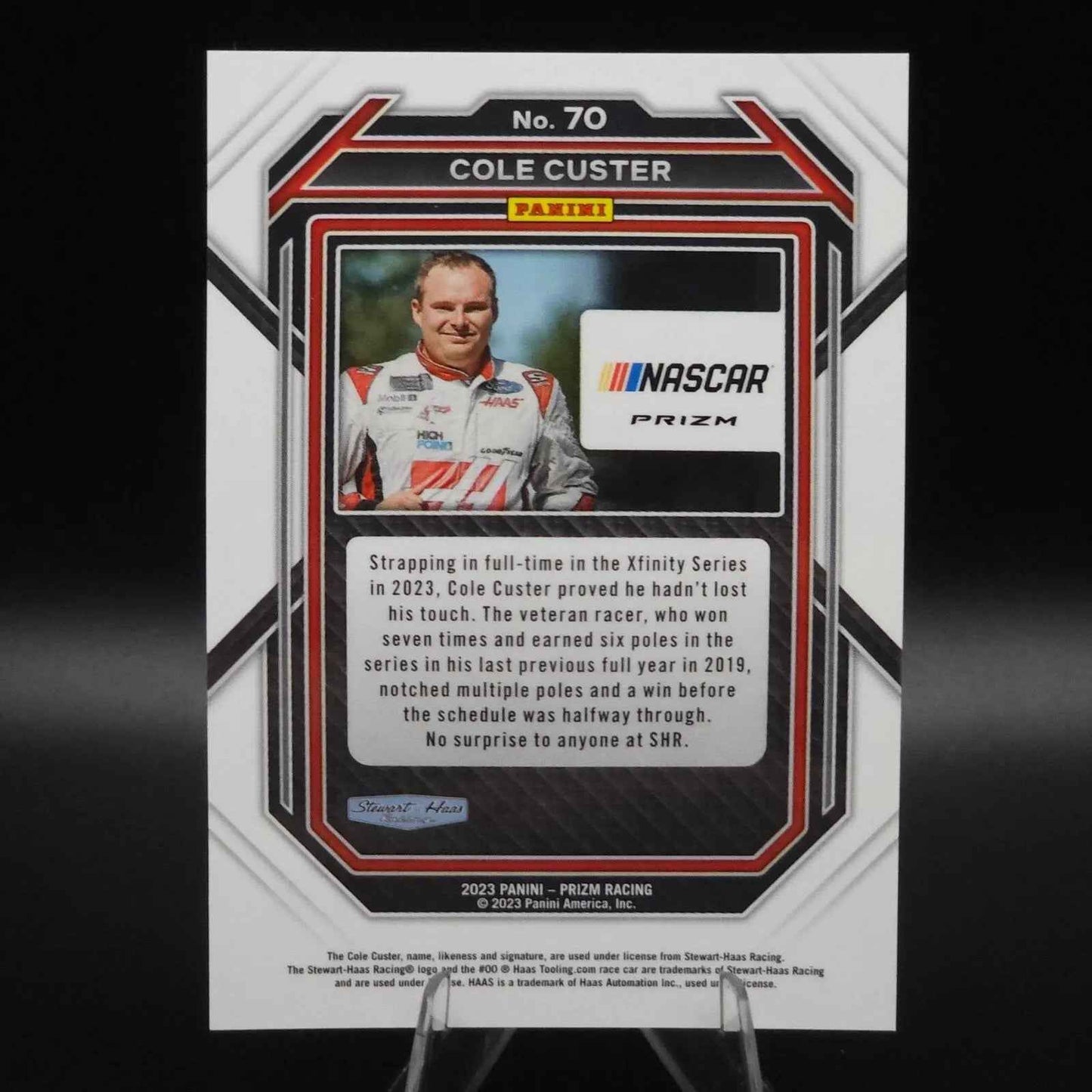2023 Panini Prizm - Cole Custer #70 White Sparkle Prizm - NASCARD.shop