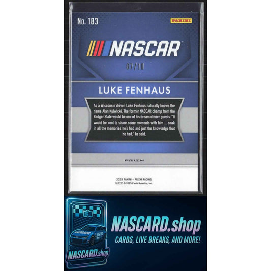 2025 Panini Prizm #183 Throwback Luke Fenhaus Blue Shimmer #/10
