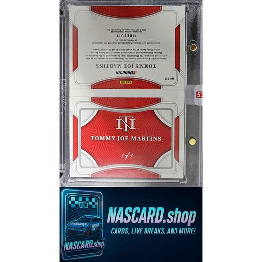 2023 National Treasures Tommy Joe Martins Jumbo Signature Booklet Sunoco 1/1
