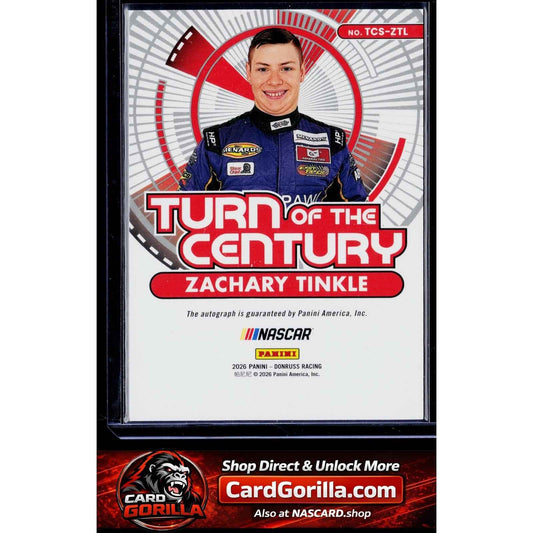 2026 Donruss #TCS-ZTL Zachary Tinkle Turn Of The Century Red Explosion #/49