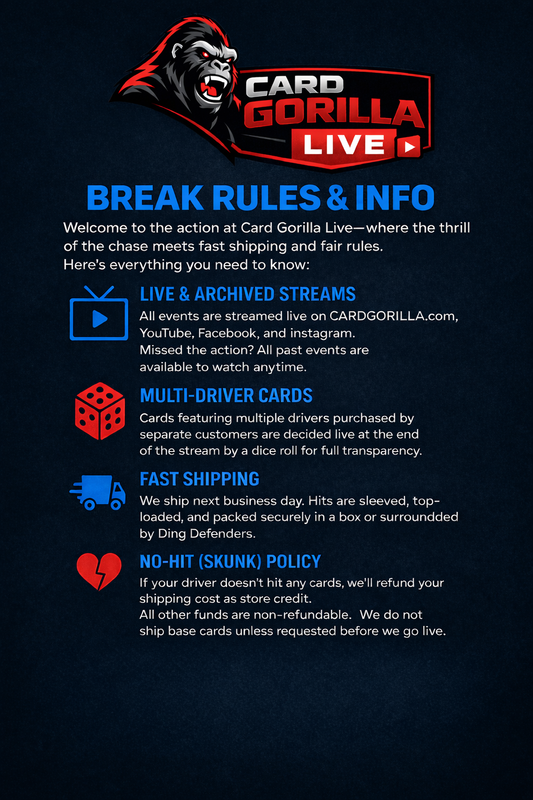 April 11th, 2026: TWO CASES OF 2025 Panini Turn Four Racing - Full Case Pick Your Drive