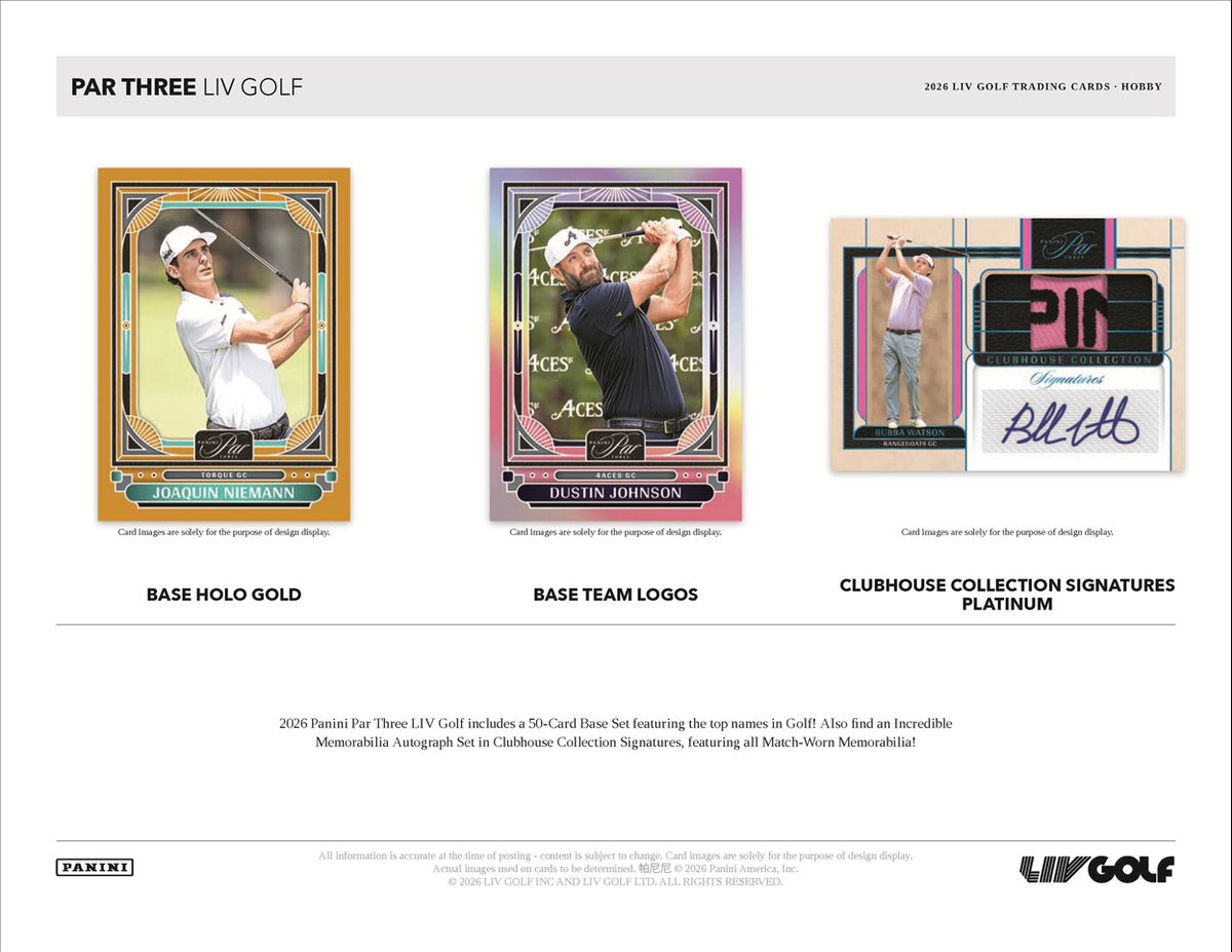 2026 Panini Par Three LIV Golf Hobby Box