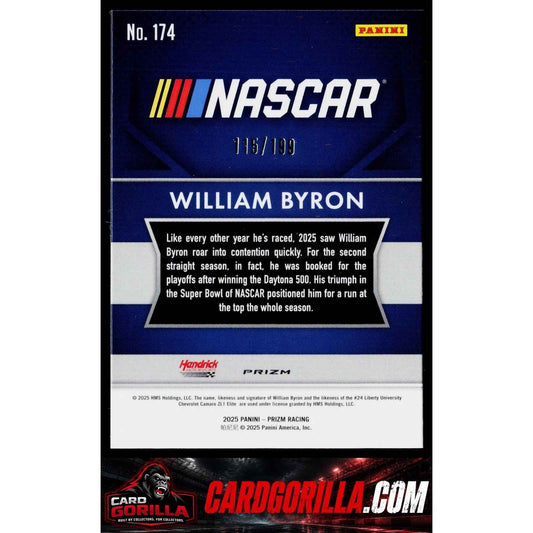 2025 Panini Prizm #174 William Byron Blue #/199