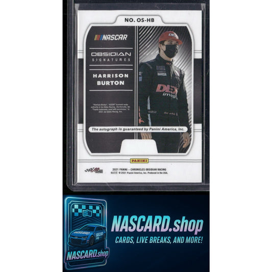 2021 Panini Chronicles #OS-HB Harrison Burton Obsidian Signatures - NASCARD.shop