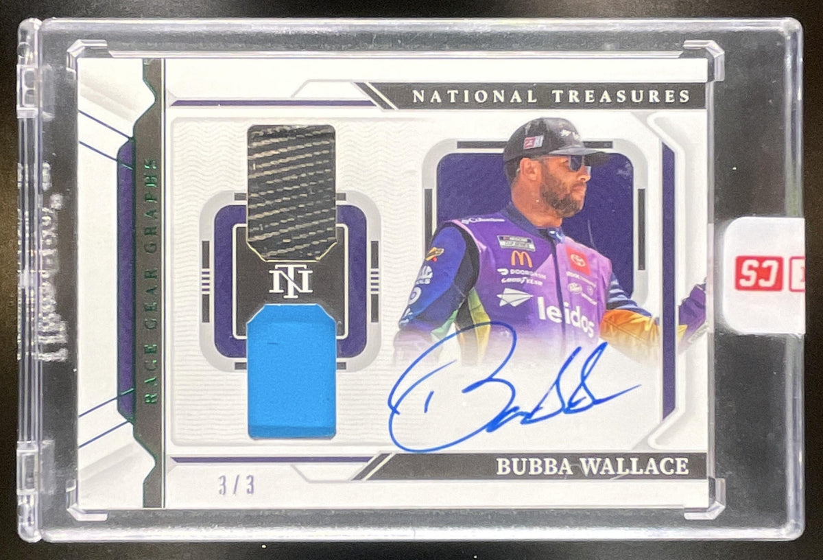 2022 Panini National Treasures Bubba Wallace #DRGG-BW Dual Race Gear Graphs 3/3