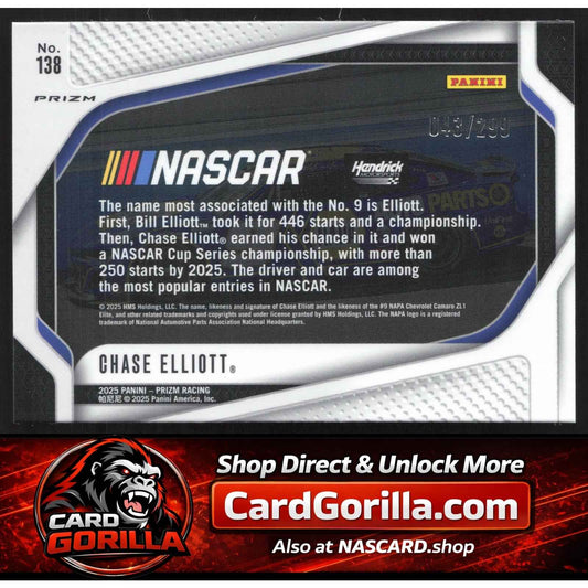 2025 Panini Prizm #138 Chase Elliott Pulsar #/299