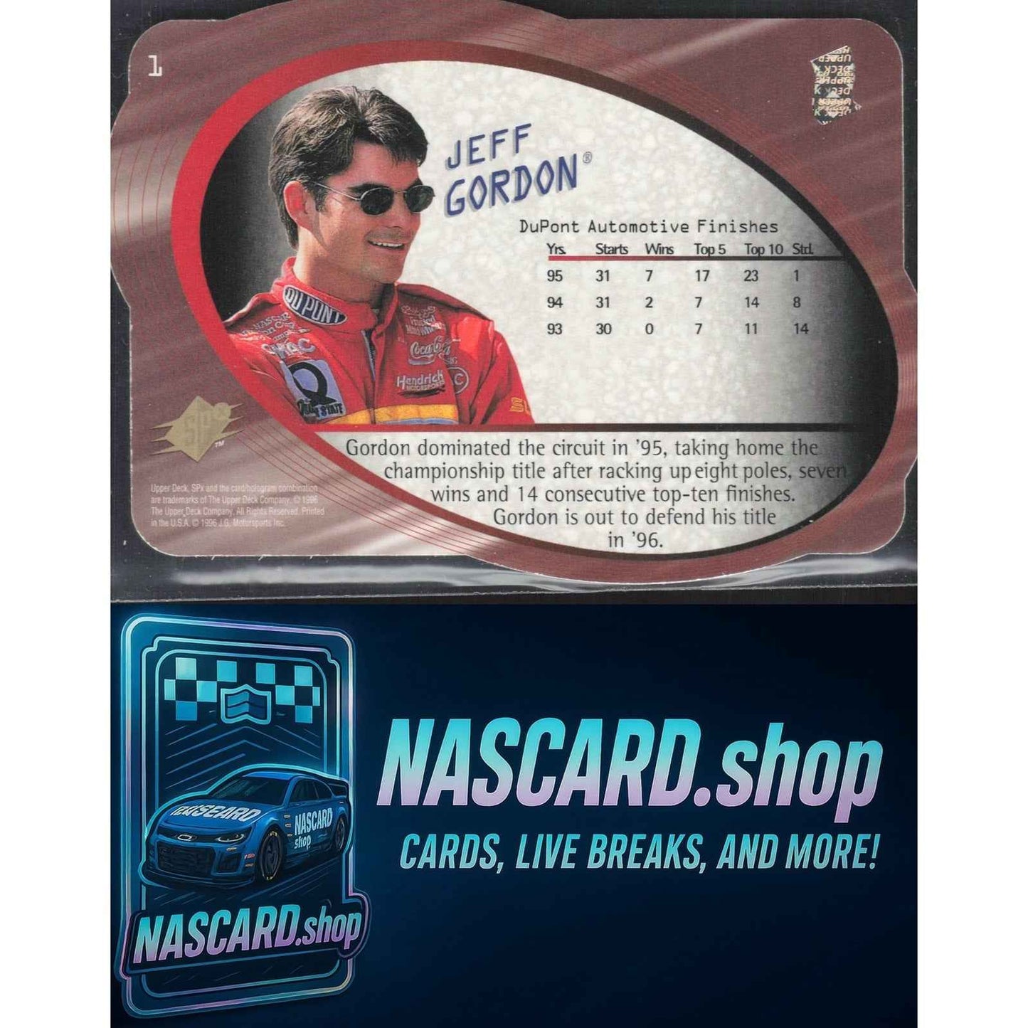 1996 SPx #1 Jeff Gordon