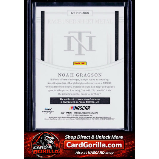 2024 Panini National Treasures #RUS-NGN Noah Gragson Race Used Sheet Metal #/99