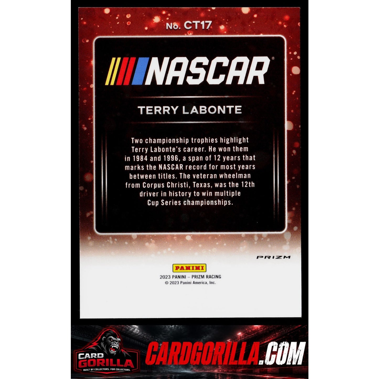 2023 Panini Prizm #CT17 Terry Labonte Championship Trophy