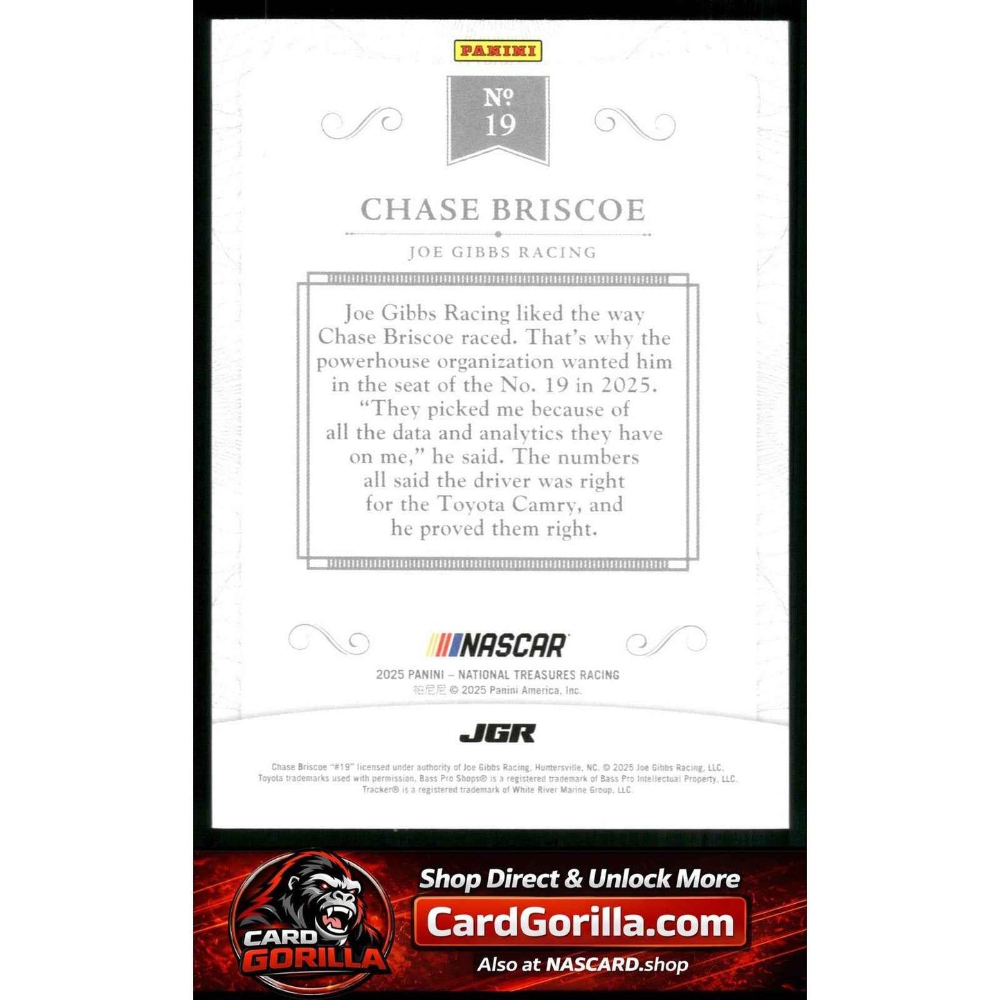 2025 Panini National Treasures #19 Chase Briscoe 2016 Throwback #/35
