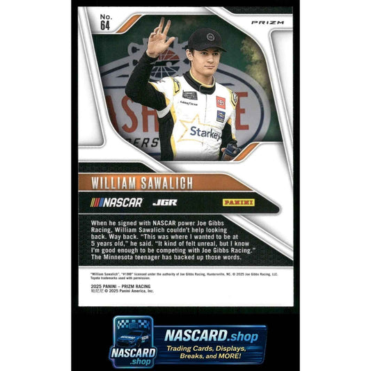 2025 Panini Prizm #64 William Sawalich White Sparkle