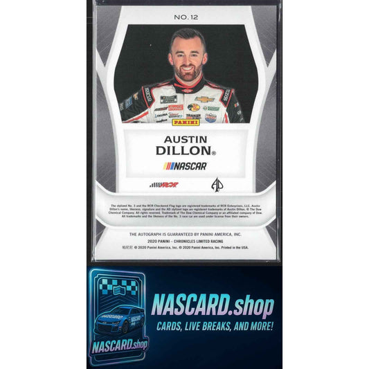 2020 Panini Chronicles #12 Austin Dillon Limited Autographs #/15