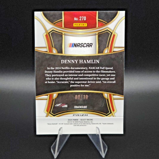 2024 Panini Select - Trackside Gold Prizm #270 Denny Hamlin /10 - NASCARD.shop