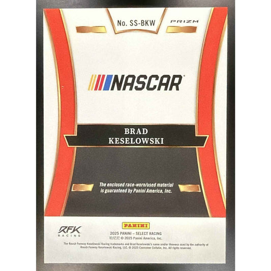 2025 Panini Select Brad Keselowski #11 Selective Swatches Ice Prizm