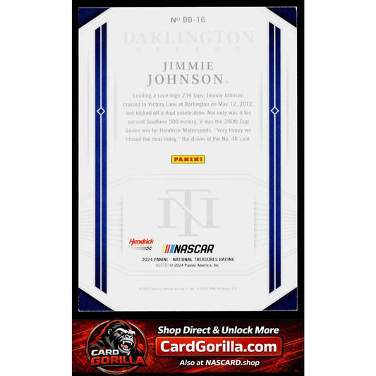 2024 Panini National Treasures Jimmie Johnson Darlington Dreams Holo Gold #/10