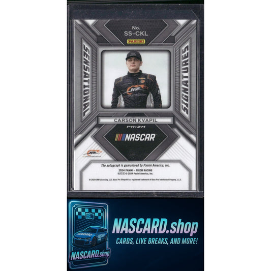 2024 Panini Prizm #SS-CKL Carson Kvapil Sensational Signatures RC - NASCARD.shop