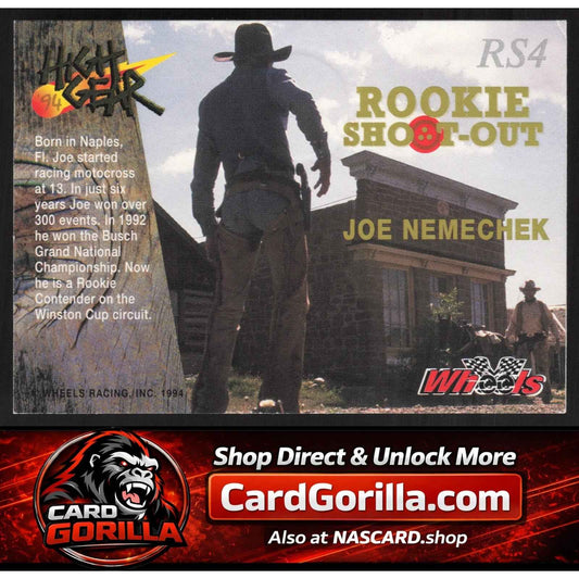 1994 Wheels High Gear #RS4 Joe Nemechek Rookie Shootout Autographs