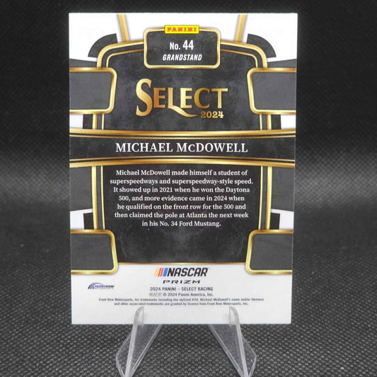 2024 Panini Select Racing Grandstand Orange Flash Prizm #44 Michael McDowell - NASCARD.shop