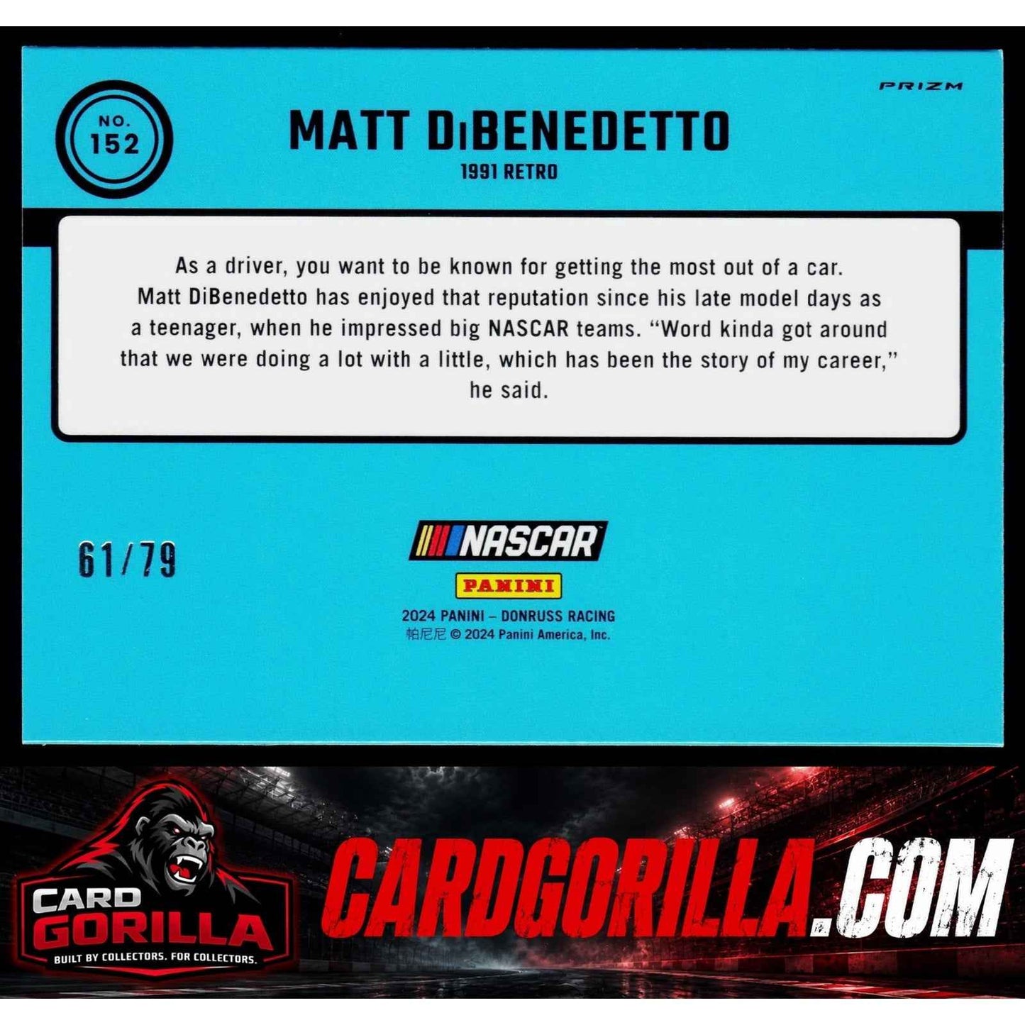 2024 Donruss #152 Matt DiBenedetto Optic Pink Velocity #/79