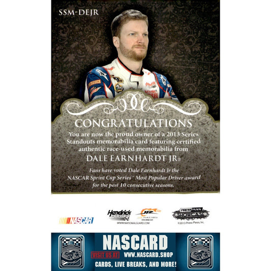 2013 Press Pass Showcase Dale Earnhardt Jr. Series Standouts Mem Melting #/5 - NASCARD.shop