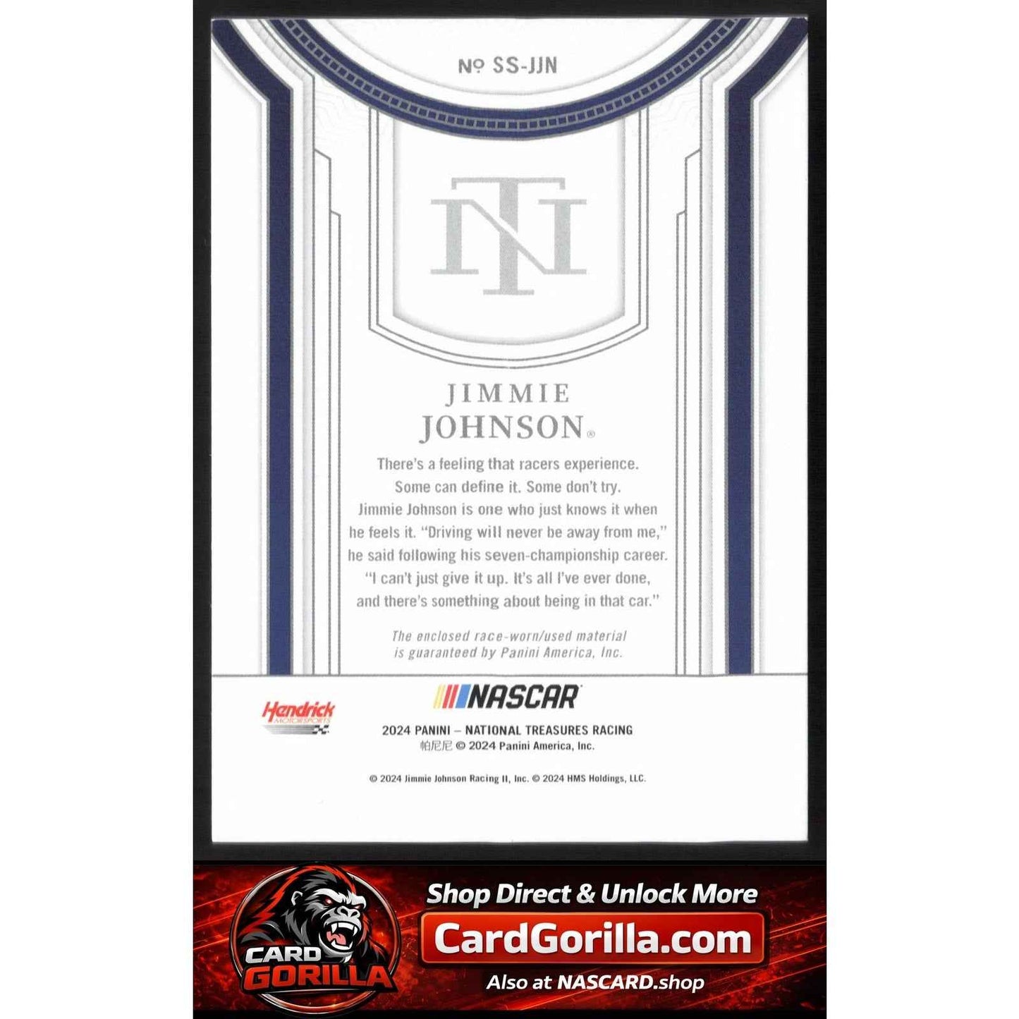 2024 Panini National Treasures #SS-JJN Jimmie Johnson Silhouettes #/99