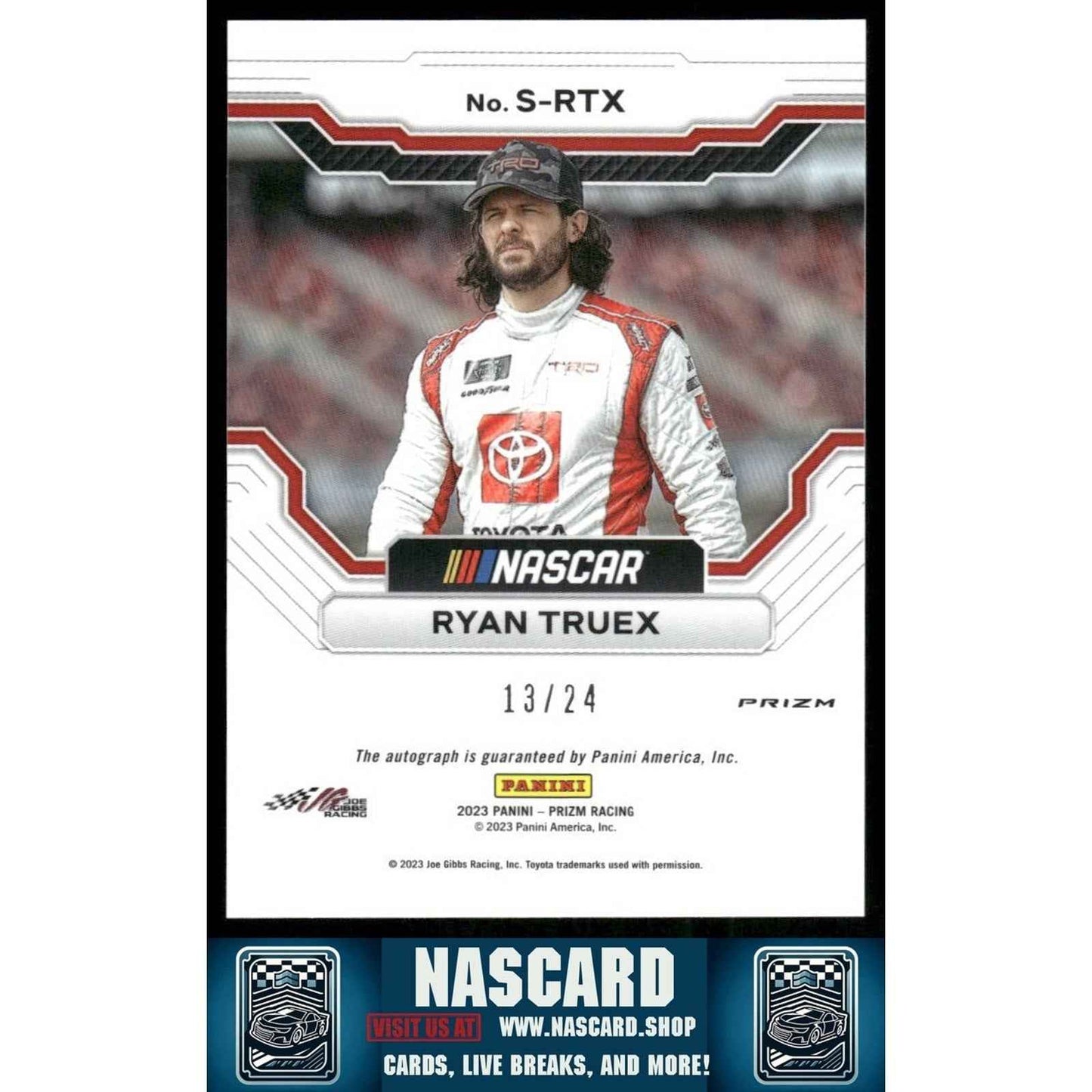 2023 Panini Prizm #S-RTX Ryan Truex Scripts Rainbow Prizm #/24