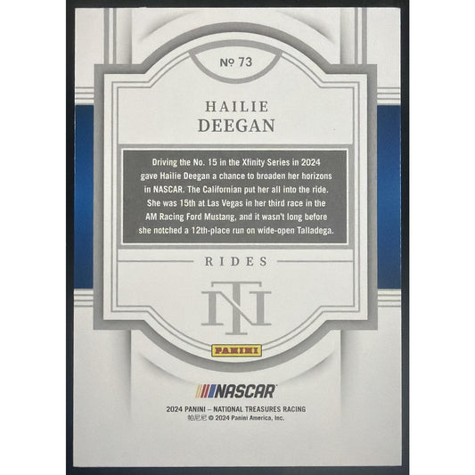 2024 Panini National Treasures Hailie Deegan #73 Rides Gold Holo 07/10