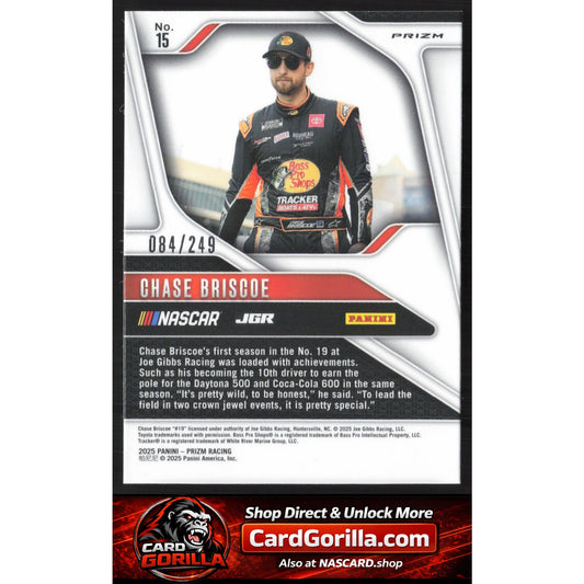2025 Panini Prizm #15 Chase Briscoe Red #/249