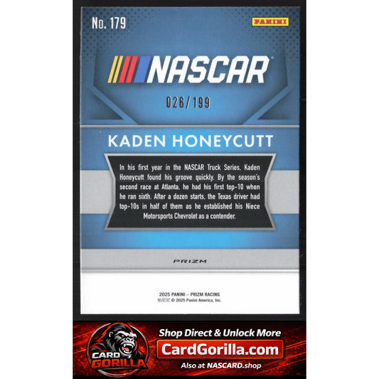 2025 Panini Prizm #179 Kaden Honeycutt Blue #/199