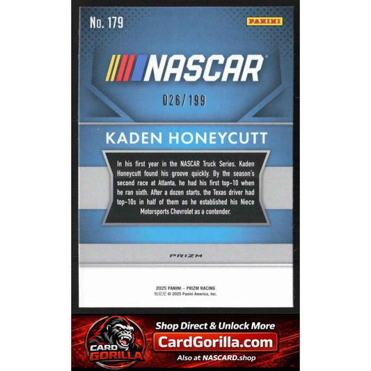 2025 Panini Prizm #179 Kaden Honeycutt Blue #/199