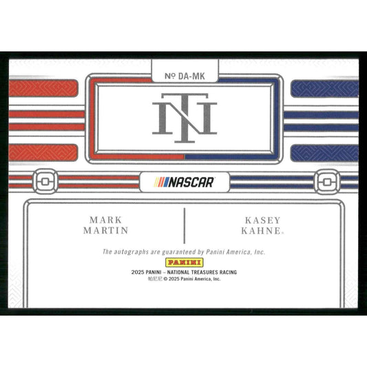 2025 Panini National Treasures Kasey Kahne Mark Martin Dual Autographs #/99