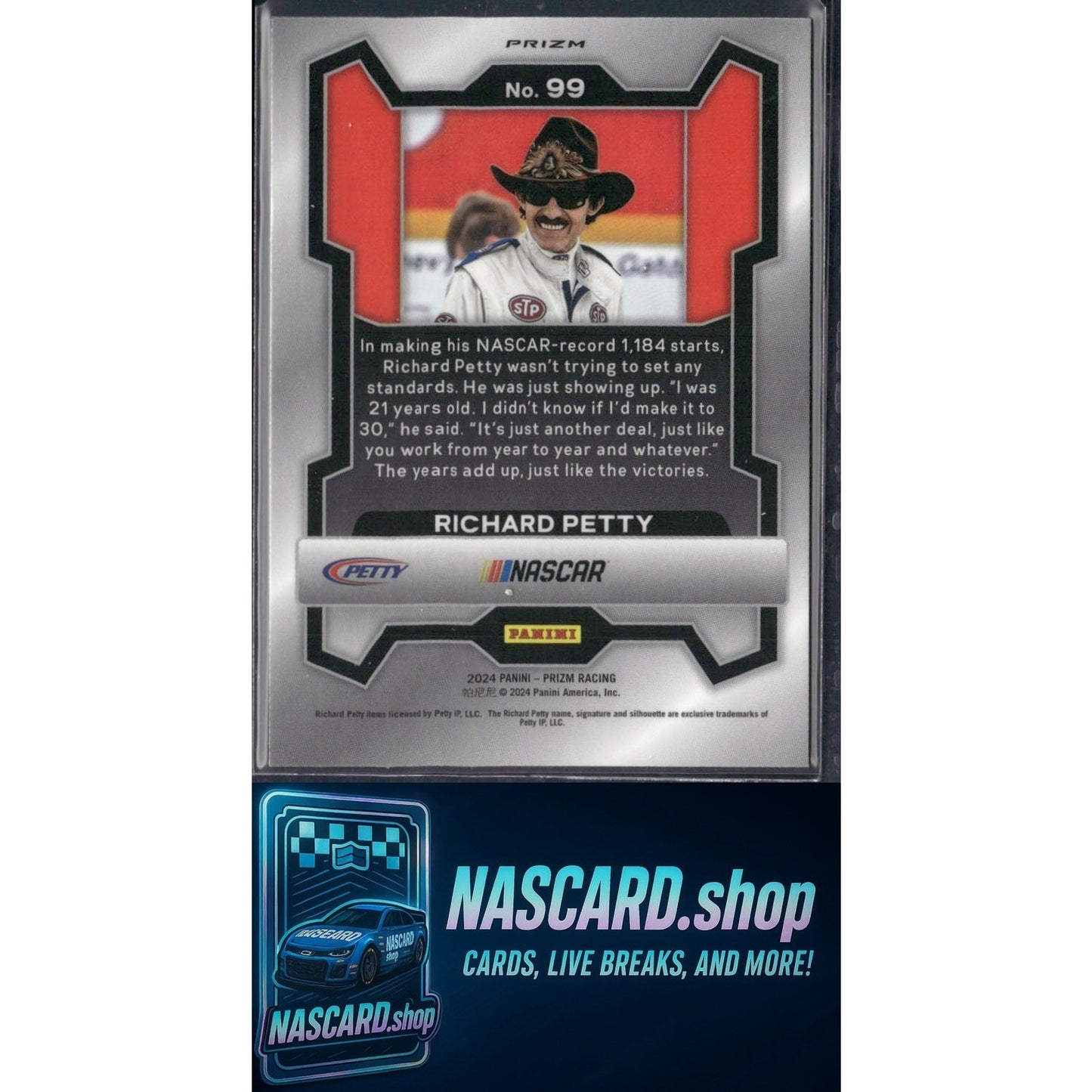 2024 Panini Prizm #99 Richard Petty White Sparkle