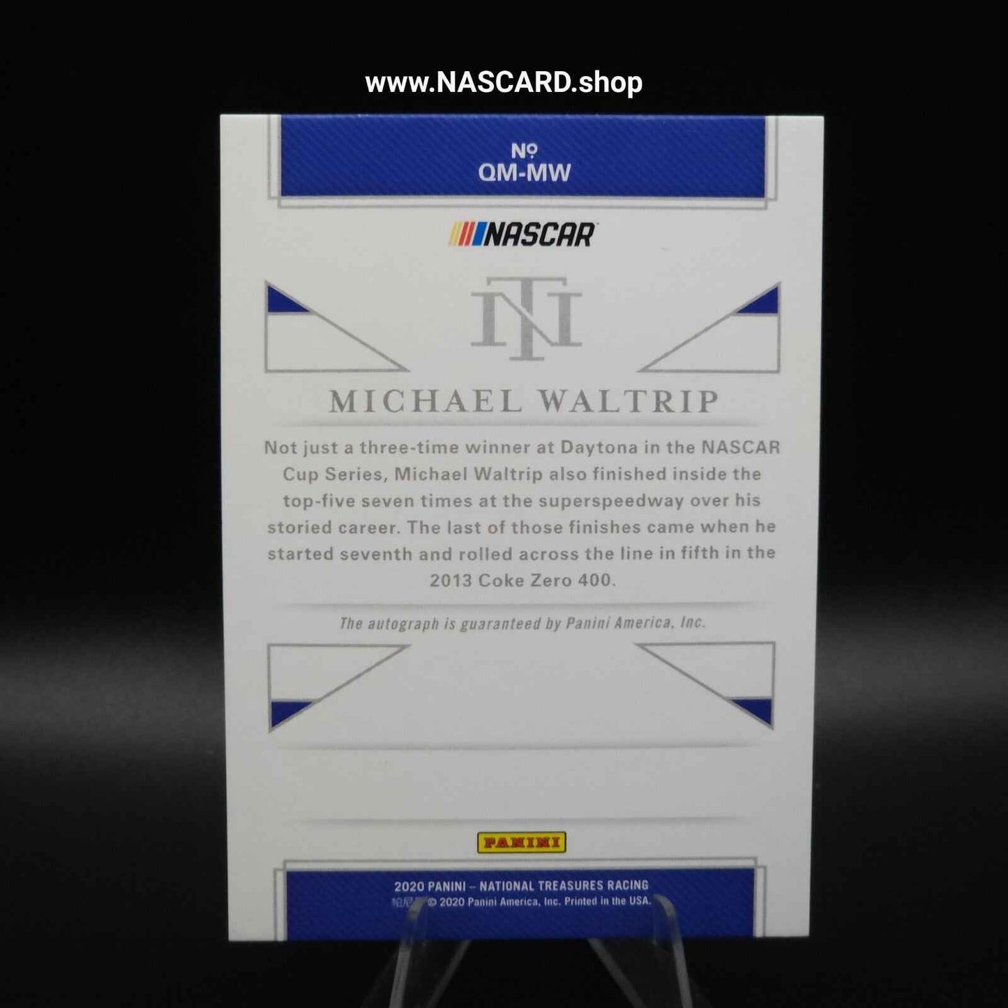 2021 Panini National Treasures - Qualifying Marks Michael Waltrip #QM-MW /49 - NASCARD.shop