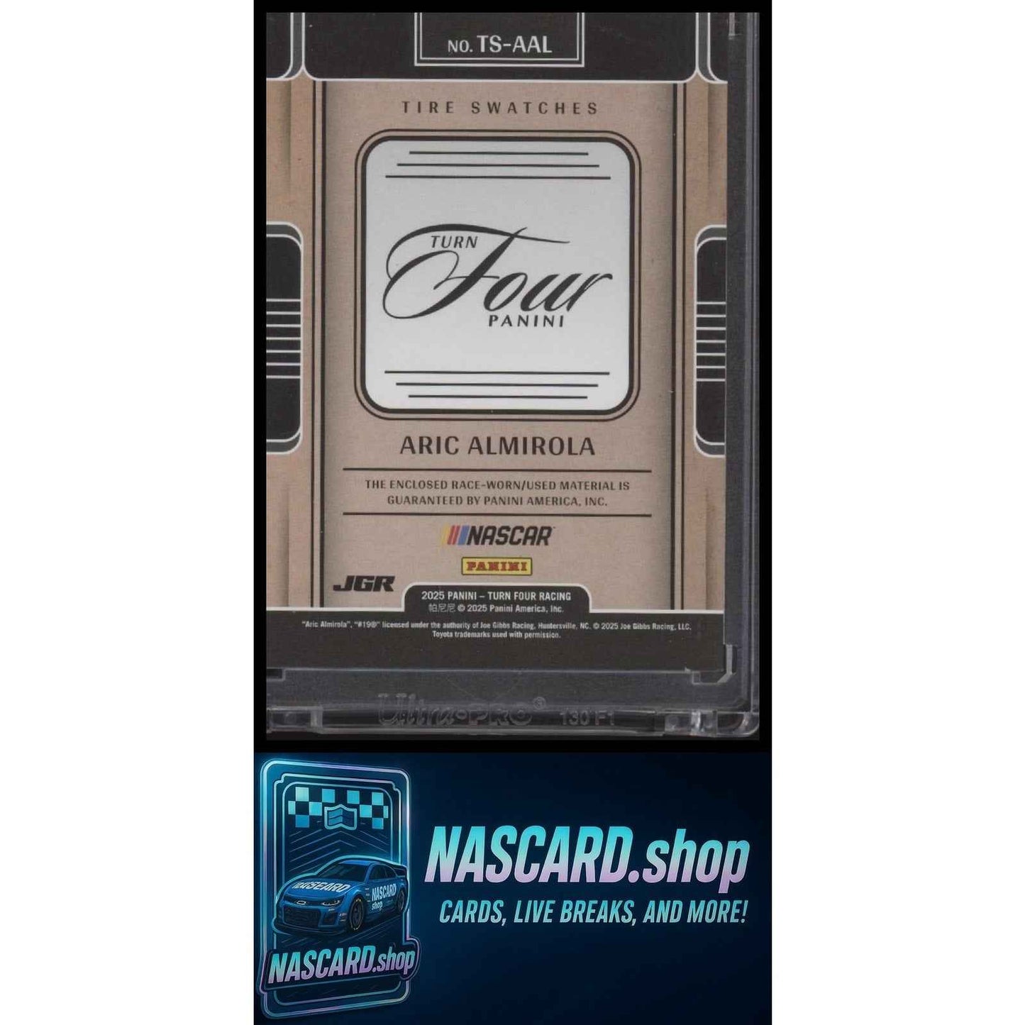 2025 Panini Turn Four #TS-AAL Aric Almirola Tire Swatches #/99