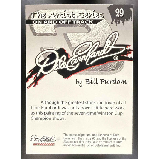 2002 Dale Earnhardt The Artist Series Bill Purdom #29 On and Off Track