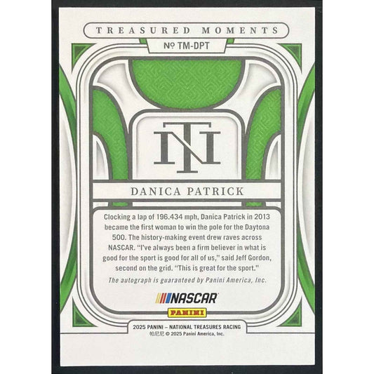 2025 Panini National Treasures Danica Patrick #13 Treasured Moments /99 Auto