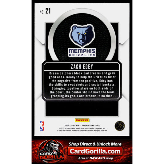 2024-25 Panini Prizm #21 Zach Edey Talismen
