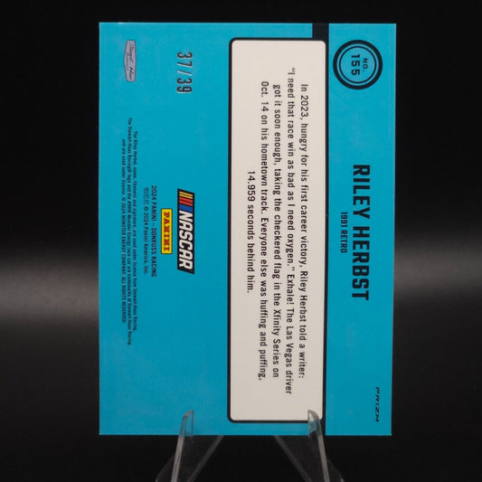 2024 Panini Donruss NASCAR Retro 1991 Optic Black Velocity #155 Riley Herbst /39