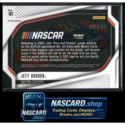2025 Panini Prizm #101 Jeff Gordon Red #/249