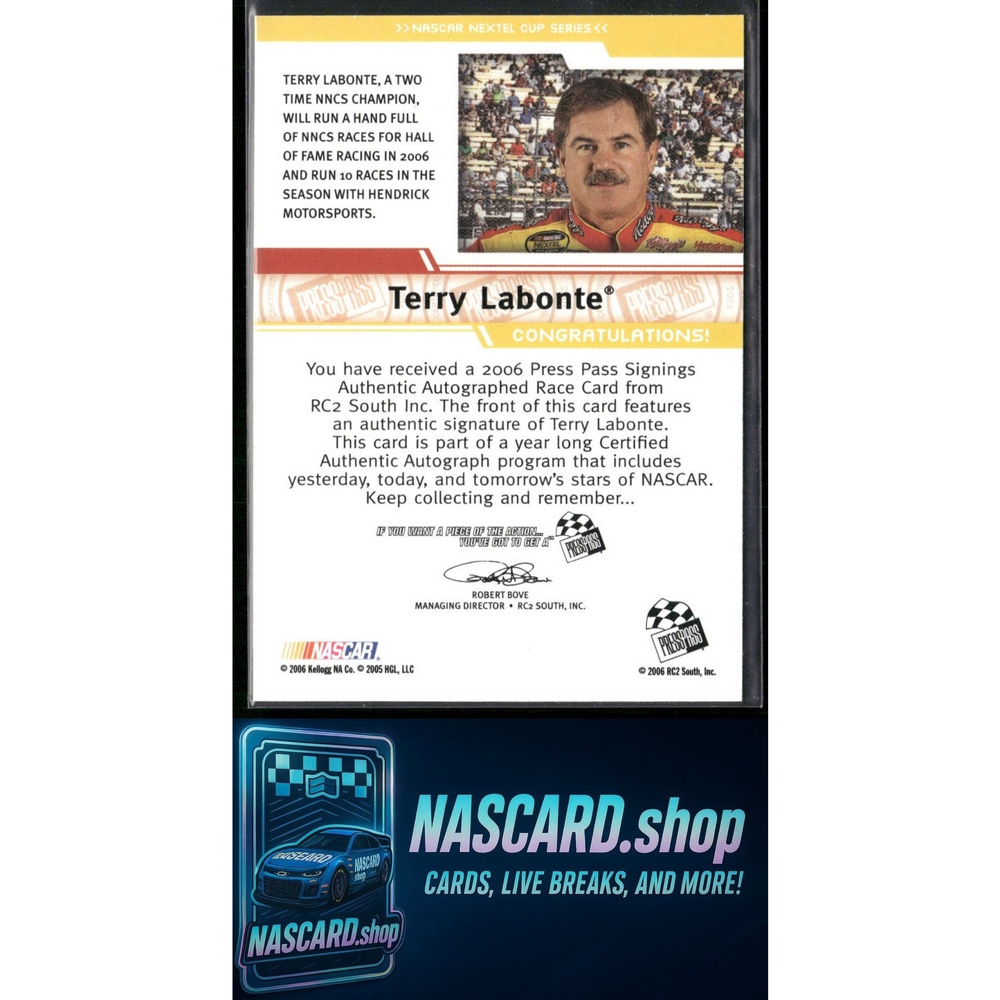 2006 Press Pass Terry Labonte Signings - NASCARD.shop