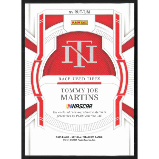 2025 Panini National Treasures Tommy Joe Martins Race Used Tires Blue #/75