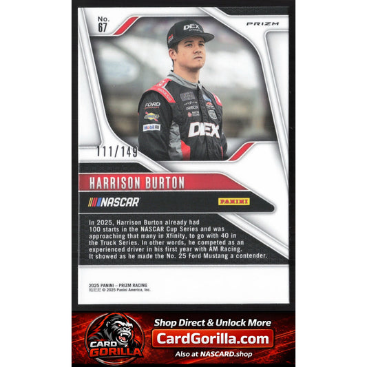2025 Panini Prizm #67 Harrison Burton Green Scope #/149