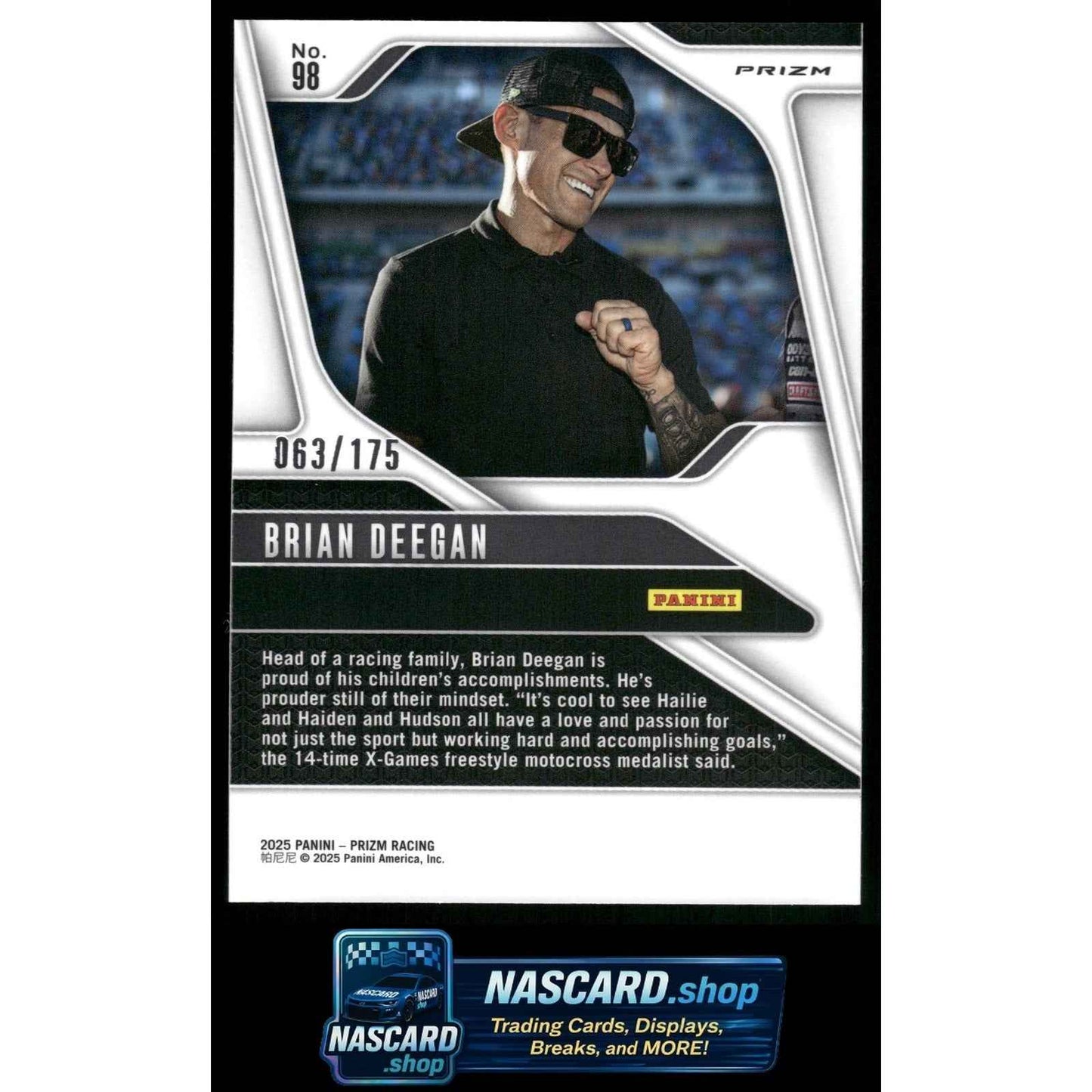 2025 Panini Prizm #98 Brian Deegan Red Power #/175