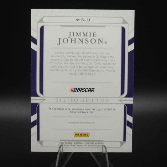 2022 Panini National Treasures Silhouettes Holo Gold #S-JJ Jimmie Johnson /10 - NASCARD.shop