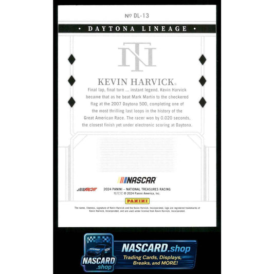 2024 Panini National Treasures #DL-13 Kevin Harvick Daytona Lineage #/25