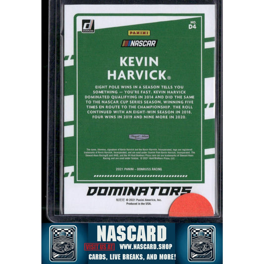 2021 Donruss #D4 Kevin Harvick Dominators Xplosion #/10 - NASCARD.shop